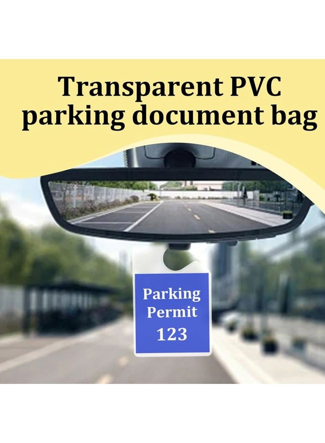 HEVLE 2PCS Clear Parking Permit Holder, Handicap Placard Holder, Rear View Mirror Disability Permit Hanger, Car Vertical Parking Lot Pass Suitable for Car Passes, Stickers, Permits (2PCS) - Image 5