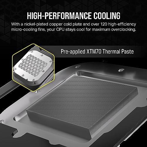 CORSAIR XC7 RGB Elite LCD CPU Water Block - 480x480 IPS LCD Screen - 31 RGB LEDs - USB-C - Fits Intel® LGA 1700, AMD® AM5 and Older - White - Image 4