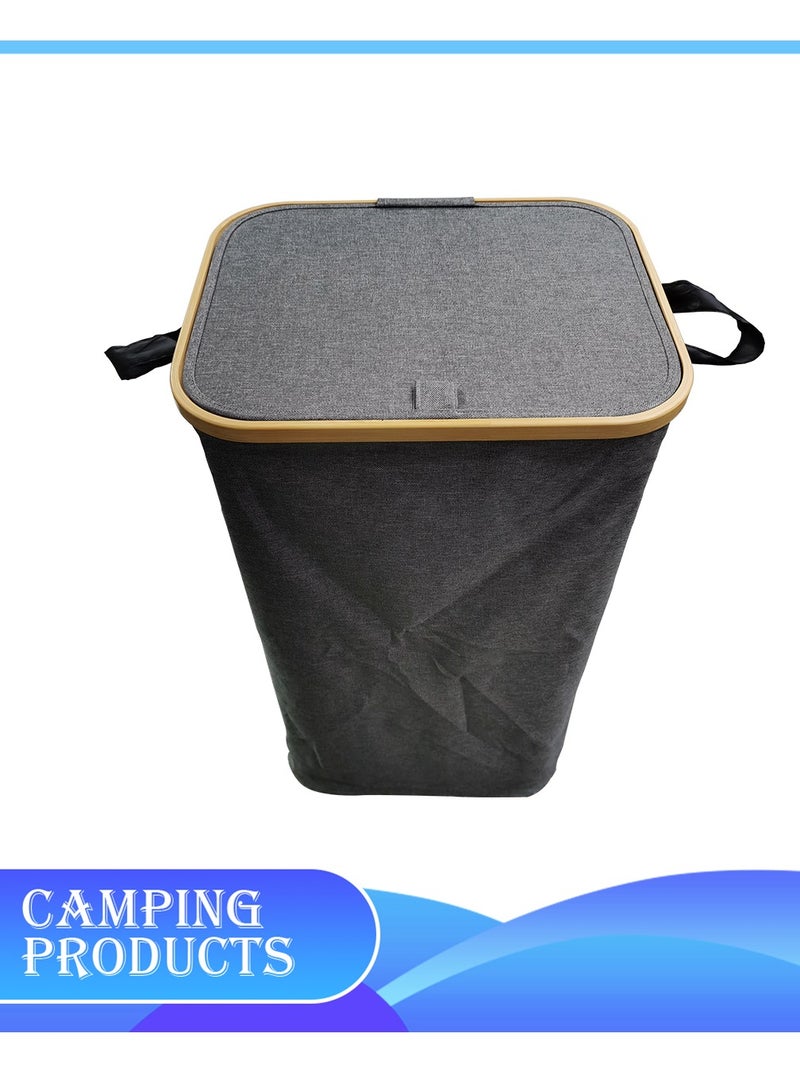 Manful Multi-Functional Portable Camping Storage Box with Bamboo Lid - Image 4