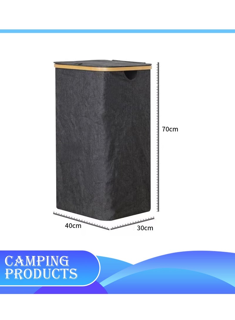 Manful Multi-Functional Portable Camping Storage Box with Bamboo Lid - Image 3