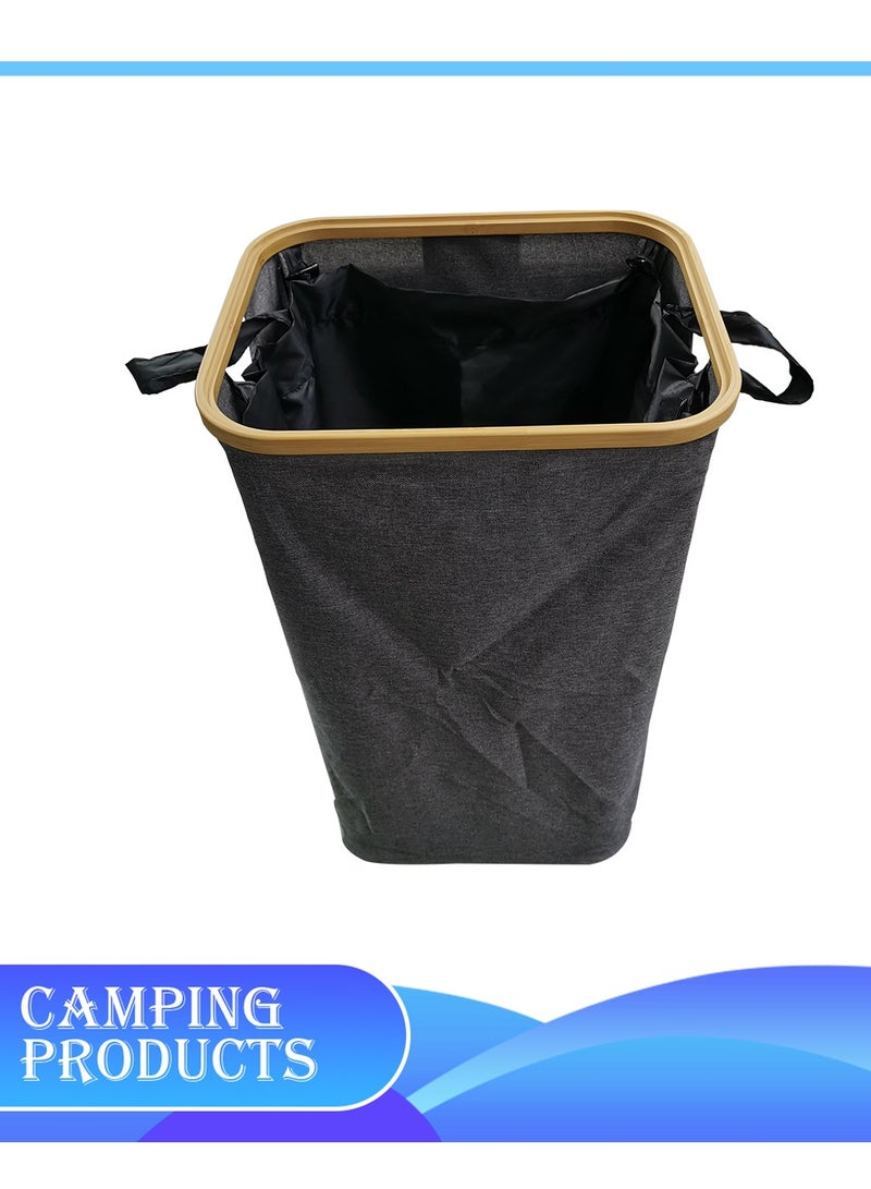 Manful Multi-Functional Portable Camping Storage Box with Bamboo Lid - Image 2