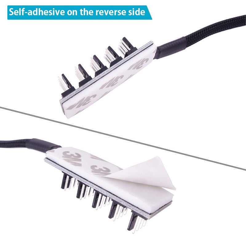 Fancasee Fan Hub Splitter Extension Cable, 1 to 5 Way Power Supply Cable PWM PC Motherboard Case Fan Power Adapter Extension Cord Hub for Desktop Computer Case 4-Pin and 3-Pin Cooling Fan - Image 4