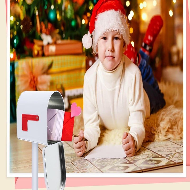 TOPPERFUN 1Pc Mini Mailbox, 6.13x4.40x3.69in Tinplate Kids Small Mailbox, Present Mail Box Decorative Outdoor Letter Can Play Mail Box for Classroom Role Playing and DIY Handicraft - Image 5
