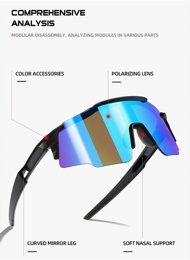 AZorb - Kids Sunglasses for Boys Girls - Sports Cycling Childrens Mirror Polarized Sun Glasses with Lightweight Flexible Frame UV Protection Age 6-15 Sunglasses - Image 1