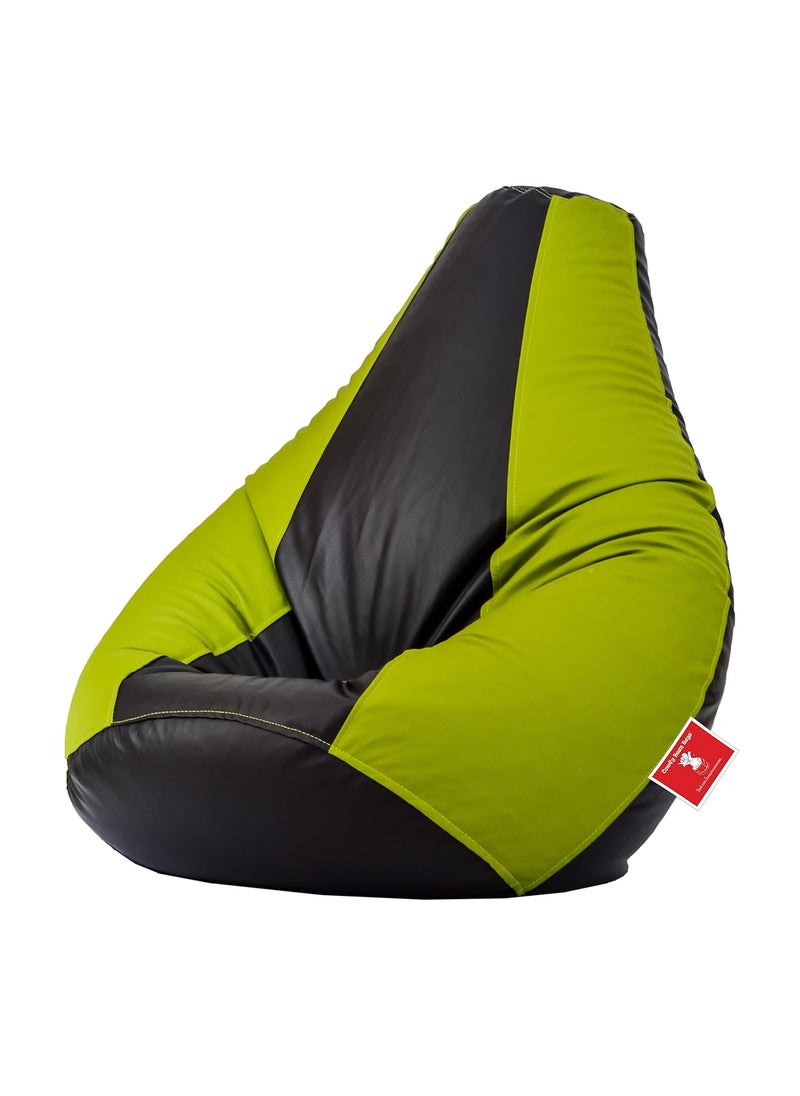 ComfyBean Comfy Bean Bags Jumbo Bean Bag Without Fillers Cover Black and Pea Green  - Image 3