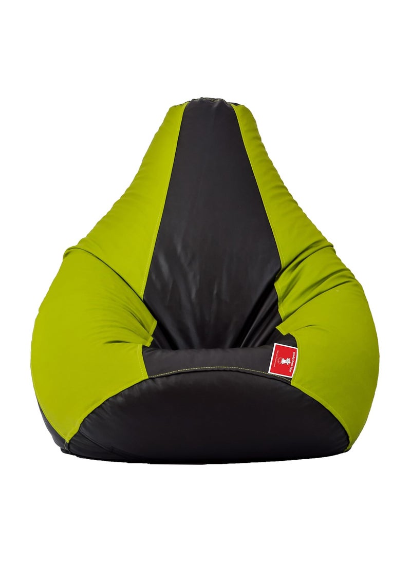 ComfyBean Comfy Bean Bags Jumbo Bean Bag Without Fillers Cover Black and Pea Green  - Image 1