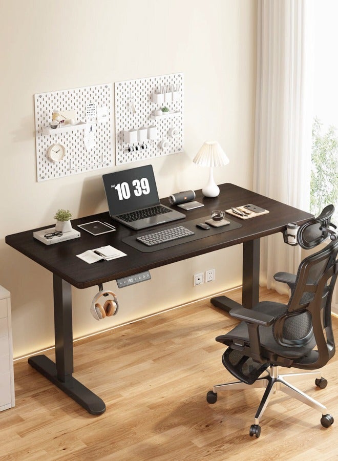 Raffine Multifunctional Modern Design Electronic Control Adjustable Height Computer Desk Gaming Table with Cup Holder and Hook Workstation Study Table Working Desk for Home and Office 120x60x75 cm  - Image 1