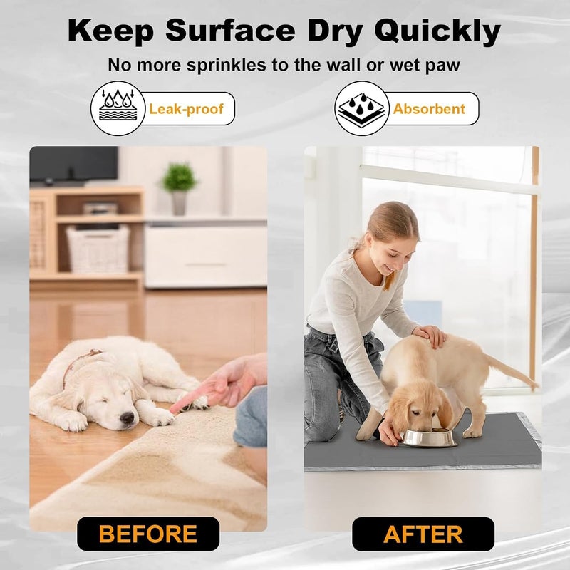 Mumoobear Mumoo Bear 80 Pack Large Dog & Puppy Training Pads-Super Absorbent Puppy Pads-Anti Slip Dog Pads Training, Leak Proof & Quick Dry Dog Pads+Plastic Border-Heavy Duty Dog Pee Mat (45 x 33cm) - Image 5