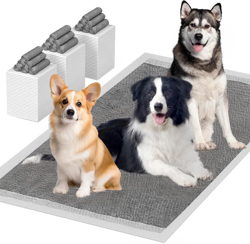 Mumoobear Mumoo Bear 80 Pack Large Dog & Puppy Training Pads-Super Absorbent Puppy Pads-Anti Slip Dog Pads Training, Leak Proof & Quick Dry Dog Pads+Plastic Border-Heavy Duty Dog Pee Mat (45 x 33cm) - Image 1