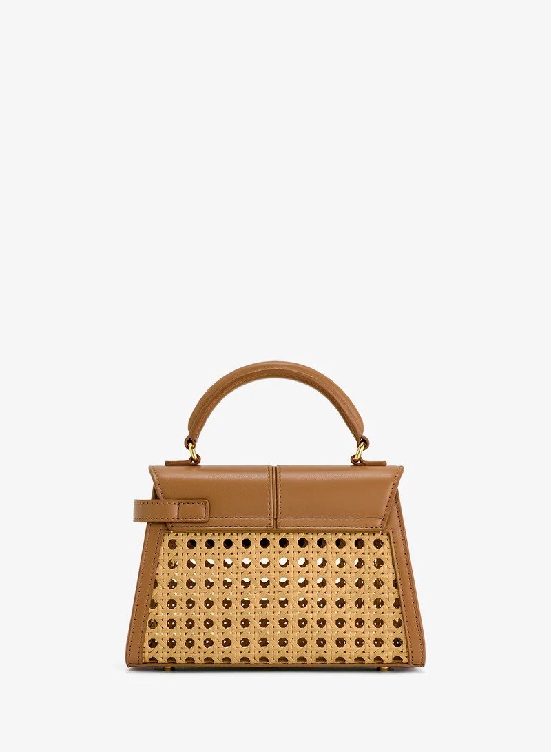 JW PEI Elise Faux Bamboo Top Handle Bag