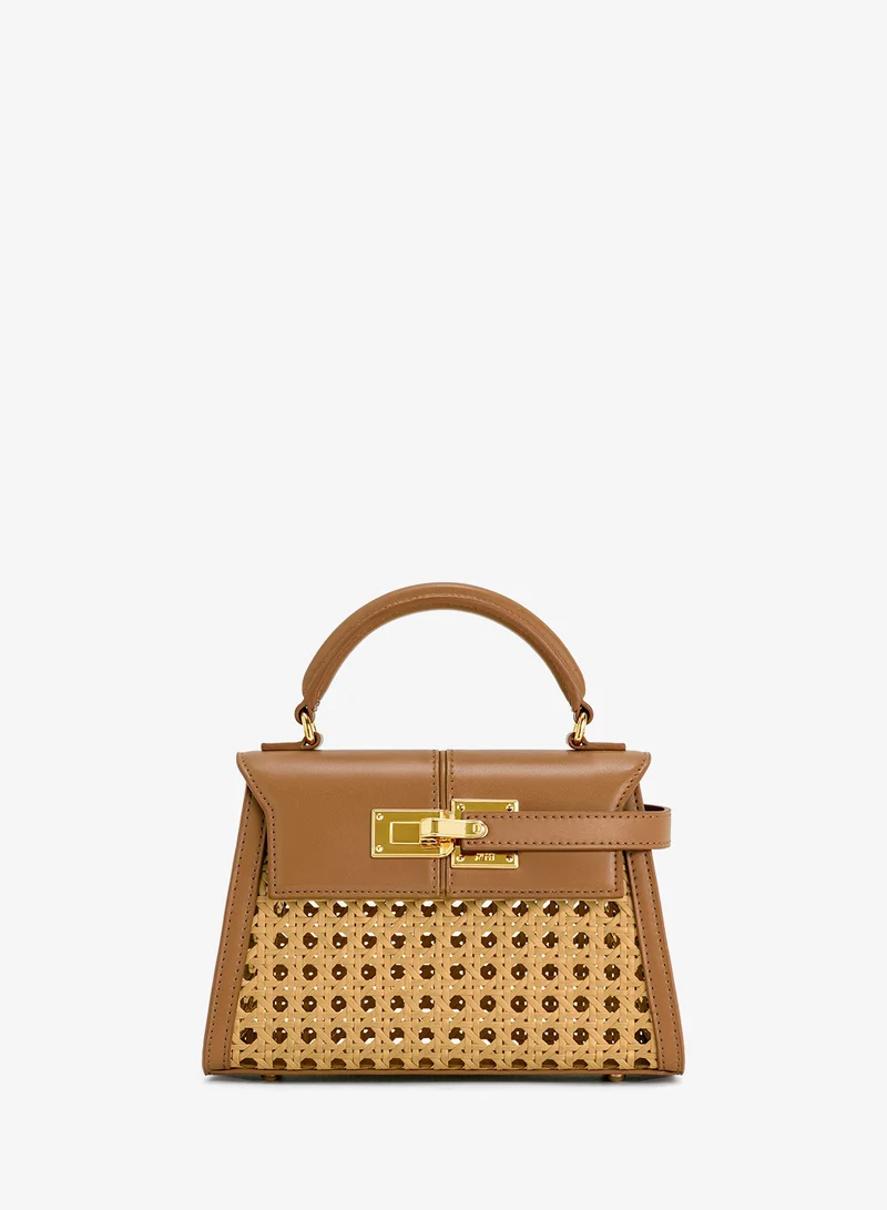JW PEI Elise Faux Bamboo Top Handle Bag