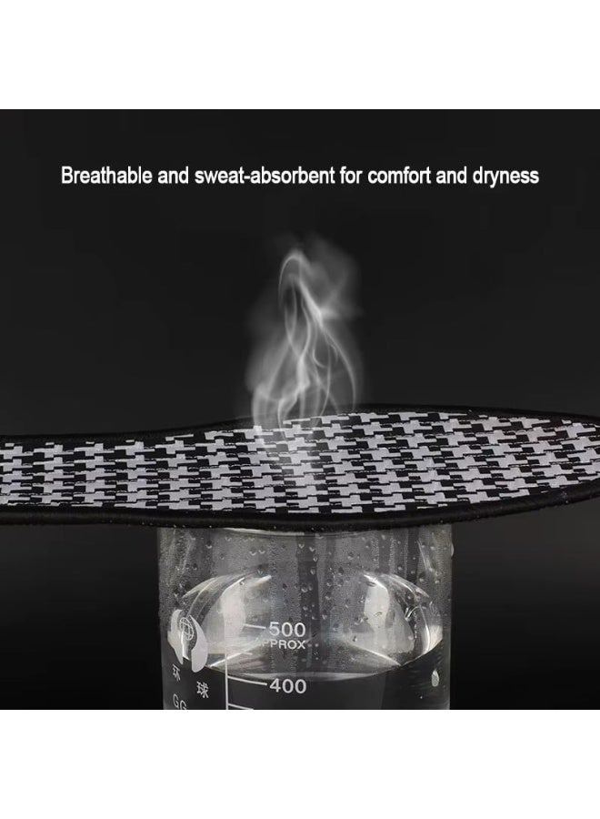 Natural Bamboo Charcoal Scented Shoe Insoles, Odor Absorbing & Sweat Wicking, Ventilated, Houndstooth Design - Image 3