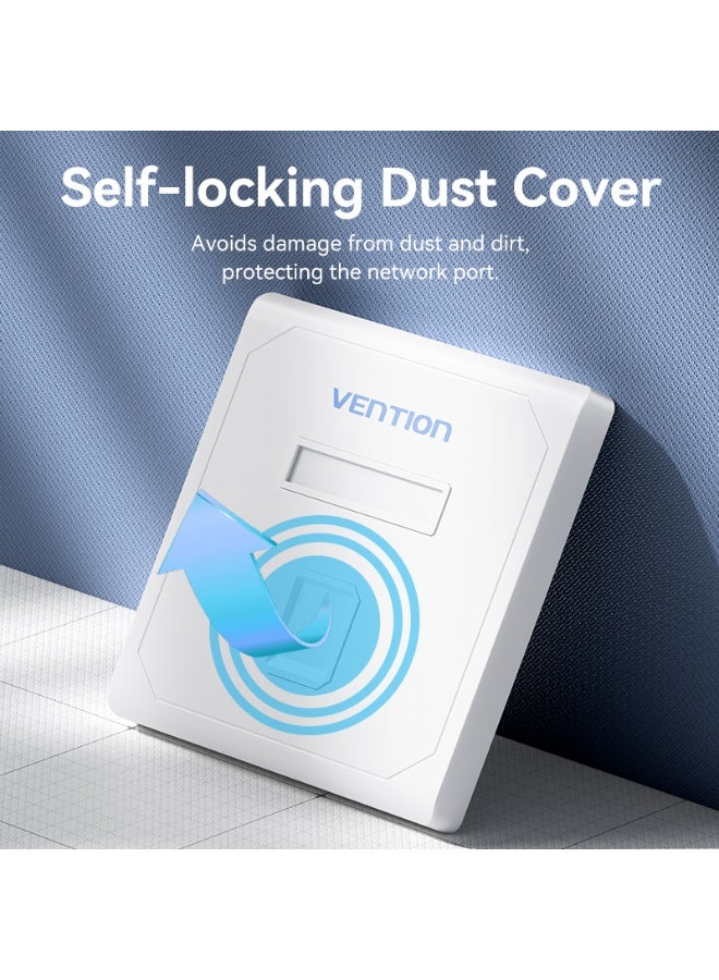 VENTION 1 Port keystone Jack Wall Plate White 86 Type Model # IFDW0 - Image 4