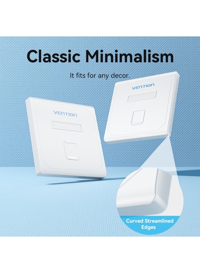 VENTION 1 Port keystone Jack Wall Plate White 86 Type Model # IFDW0 - Image 3