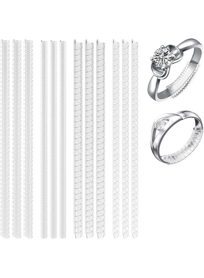 Loose Ring Size Adjuster Set – 8 Pieces with 4 Sizes – Transparent Silicone Anti-Slip Ring Guards for Secure Fit – Adjustable Tools to Resize Oversized Rings Without Permanent Alteration – Comfortable, Invisible, and Safe for Daily Wear – Perfect for Engagement, Wedding, and Everyday Rings for Women and Men - Image 1