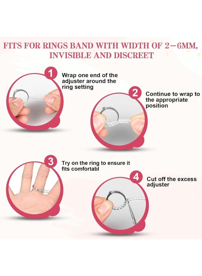 Loose Ring Size Adjuster Set – 8 Pieces with 4 Sizes – Transparent Silicone Anti-Slip Ring Guards for Secure Fit – Adjustable Tools to Resize Oversized Rings Without Permanent Alteration – Comfortable, Invisible, and Safe for Daily Wear – Perfect for Engagement, Wedding, and Everyday Rings for Women and Men - Image 5