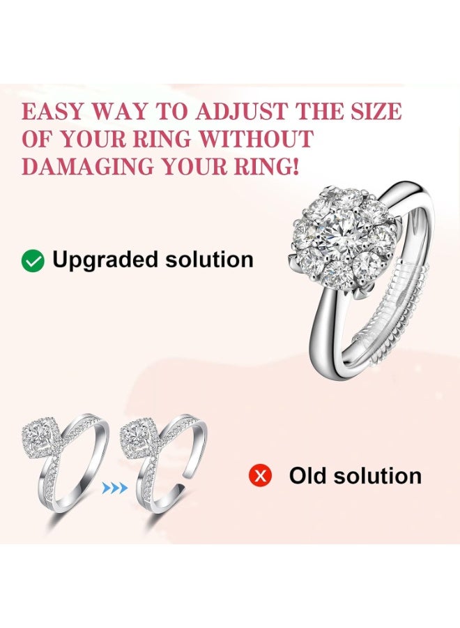 Loose Ring Size Adjuster Set – 8 Pieces with 4 Sizes – Transparent Silicone Anti-Slip Ring Guards for Secure Fit – Adjustable Tools to Resize Oversized Rings Without Permanent Alteration – Comfortable, Invisible, and Safe for Daily Wear – Perfect for Engagement, Wedding, and Everyday Rings for Women and Men - Image 4