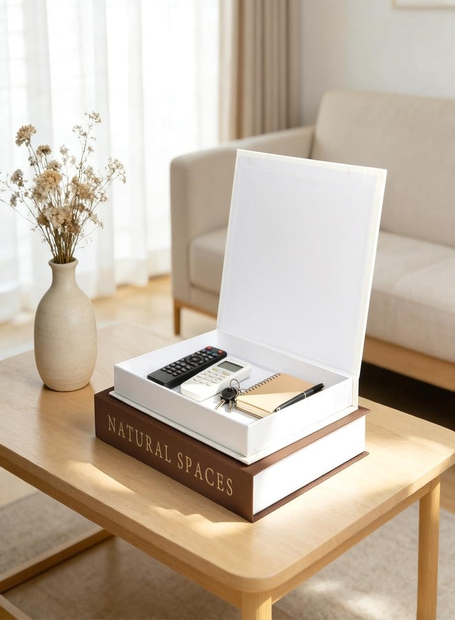 TULOBI Exquisite Decorative Books - Set of 2 Stylish Boxes, Enhance Your Coffee Table, Book Shelf and Mantel Shelf Decor, Linen Fake/Faux Books for Modern Home Decoration, Photo Storage or as a Keepsake Box - Image 5