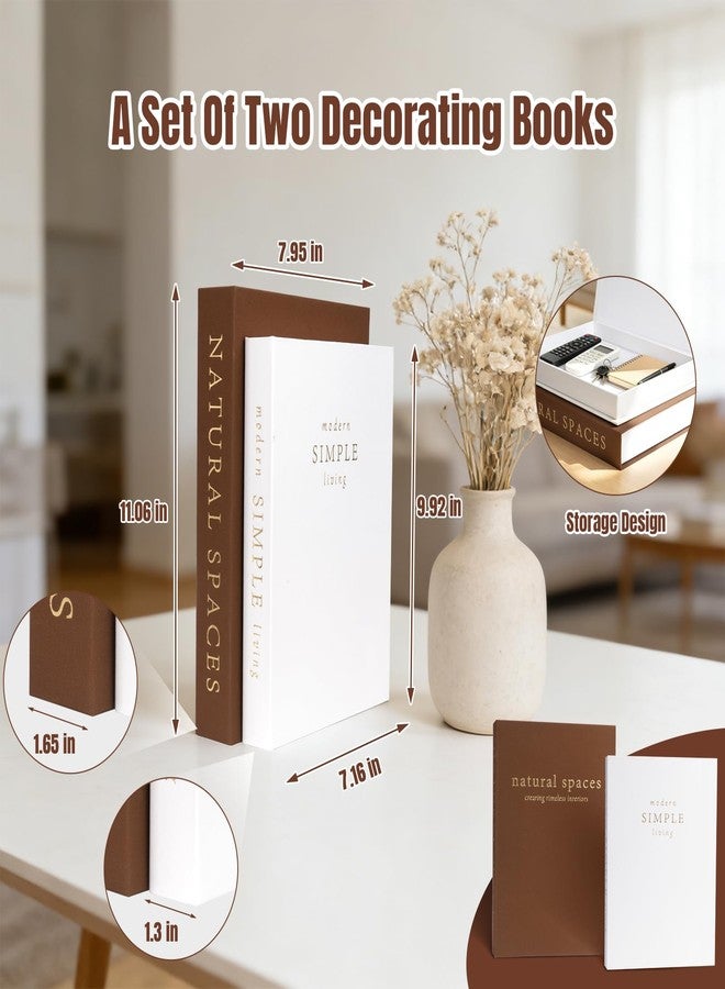 TULOBI Exquisite Decorative Books - Set of 2 Stylish Boxes, Enhance Your Coffee Table, Book Shelf and Mantel Shelf Decor, Linen Fake/Faux Books for Modern Home Decoration, Photo Storage or as a Keepsake Box - Image 2