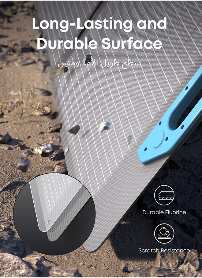 Anker SOLIX PS100 Solar Panel with Adjustable Kickstand, 100W Foldable Portable Solar Charger, IP67 Waterproof, 23% Higher Energy Conversion Efficiency, for Camping, RVs, and outs  - Image 4