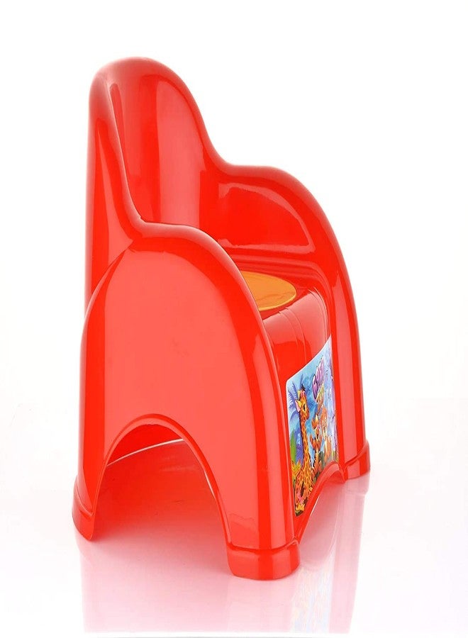 Nabhya 2 in 1 ABCD Baby Potty Seat Baby Potty Training Seat and Baby Chair for 6-18 Month (Red) - Image 4