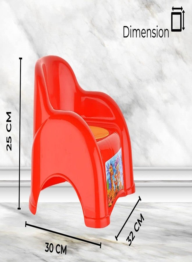 Nabhya 2 in 1 ABCD Baby Potty Seat Baby Potty Training Seat and Baby Chair for 6-18 Month (Red) - Image 2
