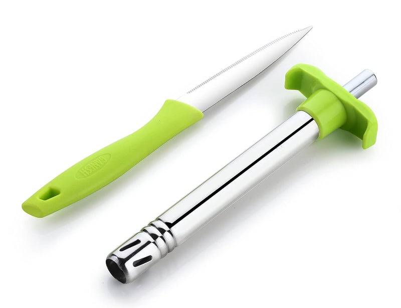 Ganesh Gas Lighter with Free Knife, Silver - Image 1