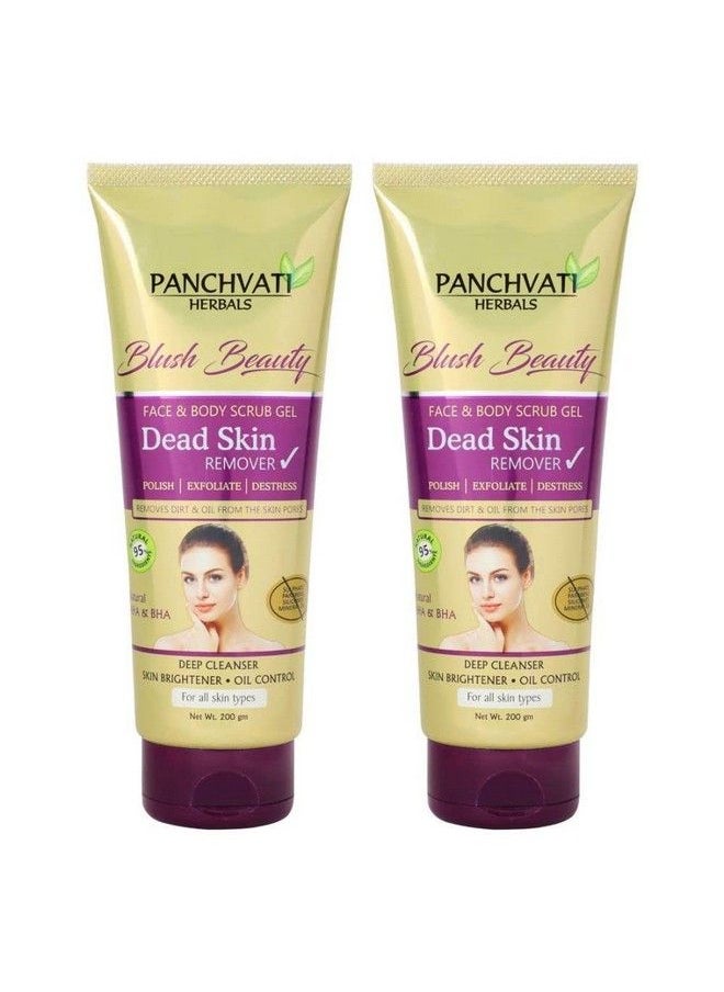Panchvati Dead Skin Remover Gel With Pineapple Papaya Tomato & Cucumber Enzymes Extracts (Face & Body Scrub Gel) Parabens & Sulphate Free Combo Pack Of 2 (Each 200 Ml) Cleansing Dead Skin & Tan Removal  - Image 2
