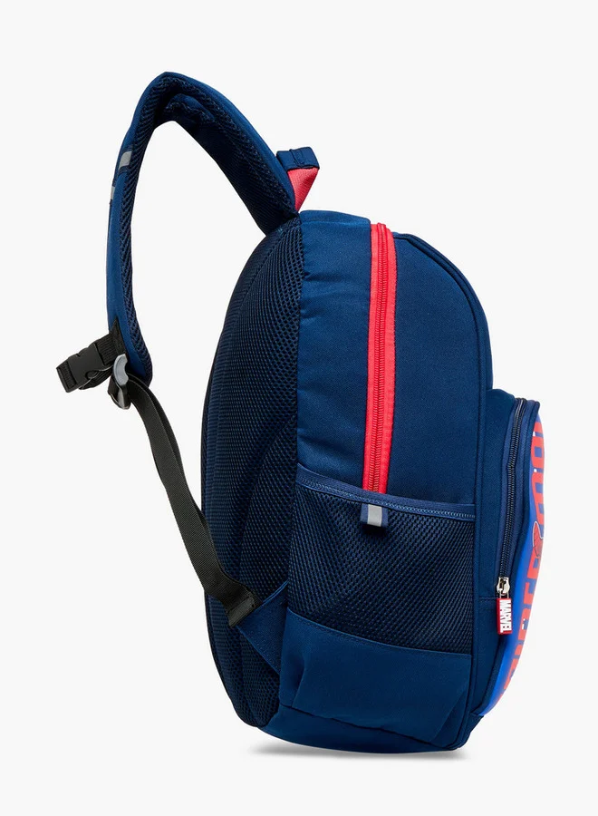 MARVEL NAVY Spider-Man Print School Backpack with Adjustable Shoulder Straps and Zip Closure - 13x31x41 cm  | Best Price UAE