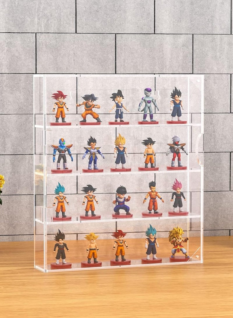 TPGP Acrylic Display Case for Mini Funko Pop Figures, Clear Wall Mounted or Desktop 4 Layer Storage Box Cabinet Organizer for Mini Toys, Collections or Stone - Image 5