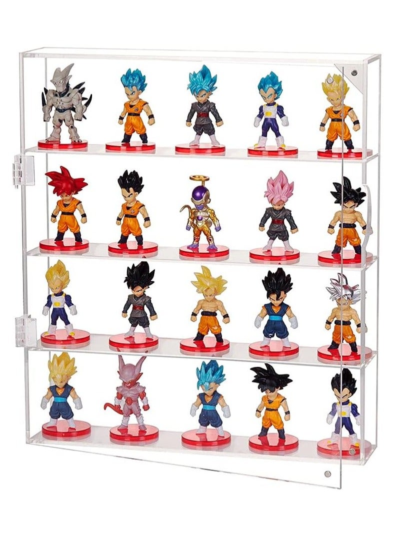 TPGP Acrylic Display Case for Mini Funko Pop Figures, Clear Wall Mounted or Desktop 4 Layer Storage Box Cabinet Organizer for Mini Toys, Collections or Stone - Image 4