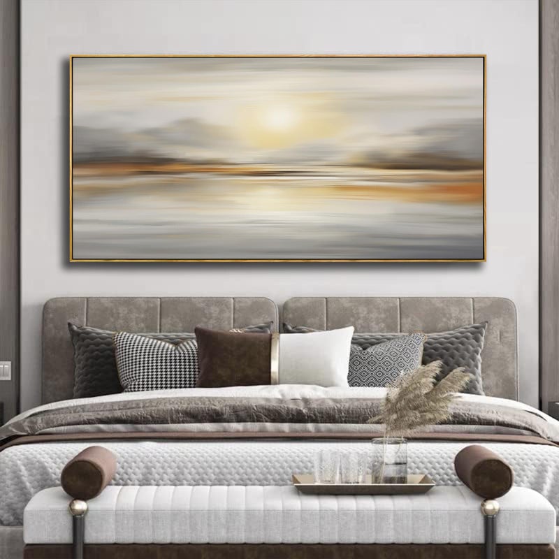 VHMING Framed Wall Art Abstract Seascape Canvas Printing Wall Decor Artwork for Living Room Bedroom Dining Room Home Office Decor 24"x48" - Image 4