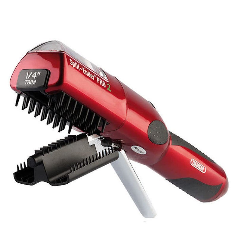Split Ender Pro 2 - The Original Cordless Split End Hair Trimmer Automatic Rechargeable Home Tool Hair Clipper 2-in-1 for Dry Damaged Splitting Broken Brittle Straight Curly Frizzy Beauty - Red - Image 1