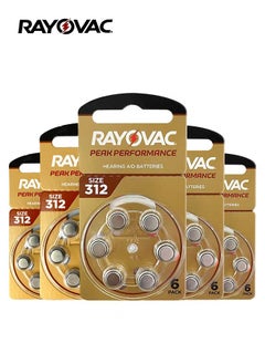 30-Piece Original Imported Hearing Aid Batteries, Size 312 Button Battery