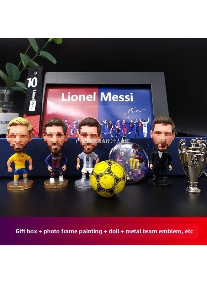 Football Commemorative Gift Ronaldo Handheld Messi Souvenir Real Madrid Surrounding School Birthday Gift For Boys-Color:C Luo Gift Box