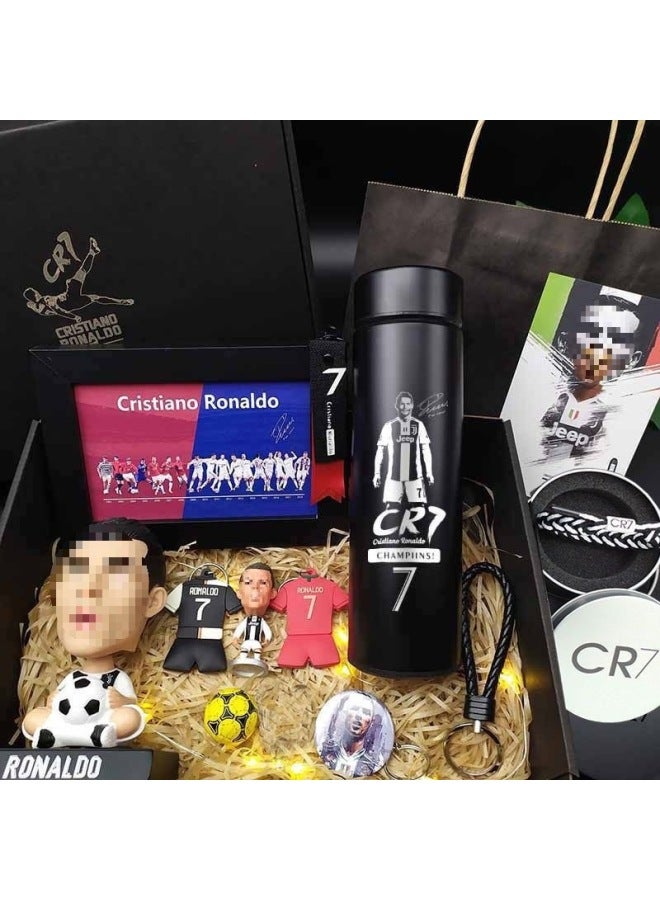Football Commemorative Gift Ronaldo Handheld Messi Souvenir Real Madrid Surrounding School Birthday Gift For Boys-Color:C Luo Gift Box