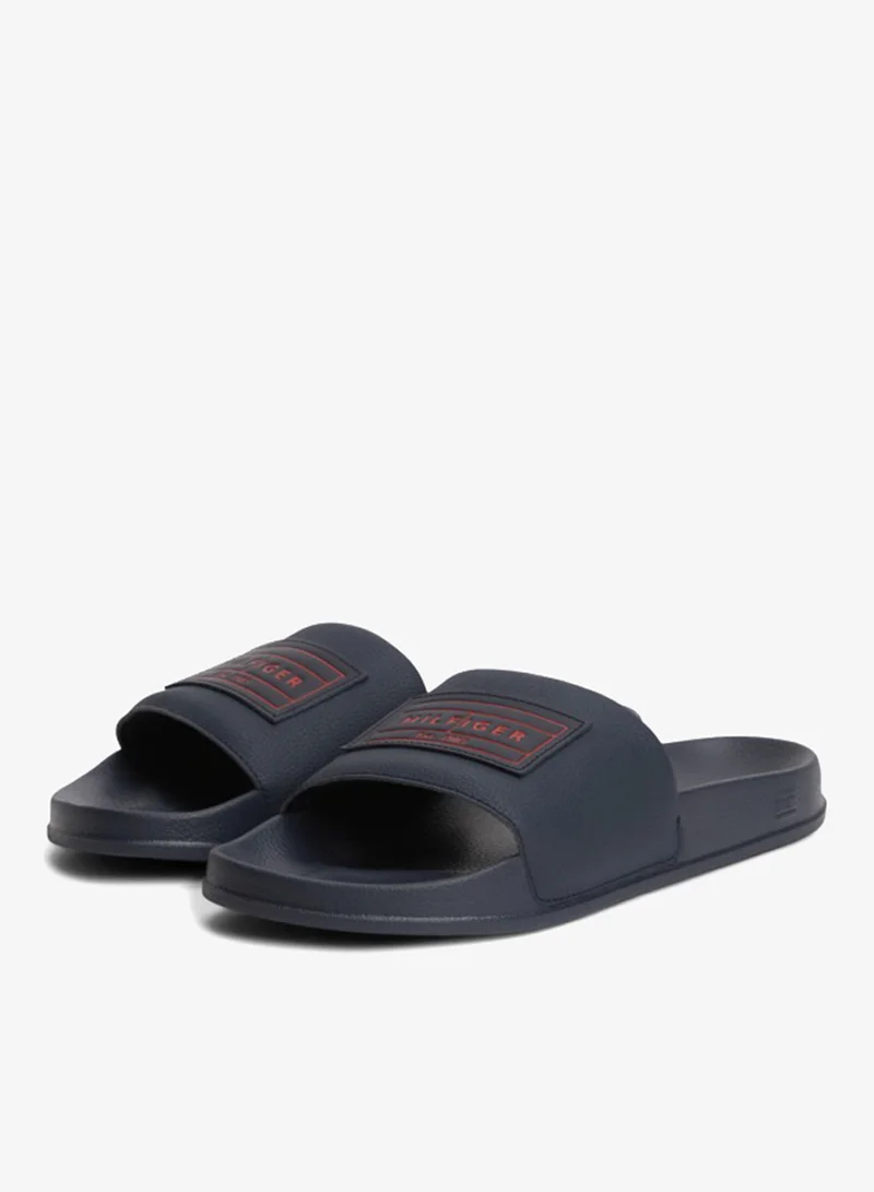 Tommy Hilfiger  Logo Patch Contoured Footbed Pool Slides for Men | Best Price UAE