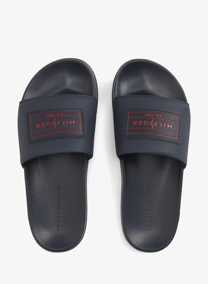 Tommy Hilfiger  Logo Patch Contoured Footbed Pool Slides for Men | Best Price UAE