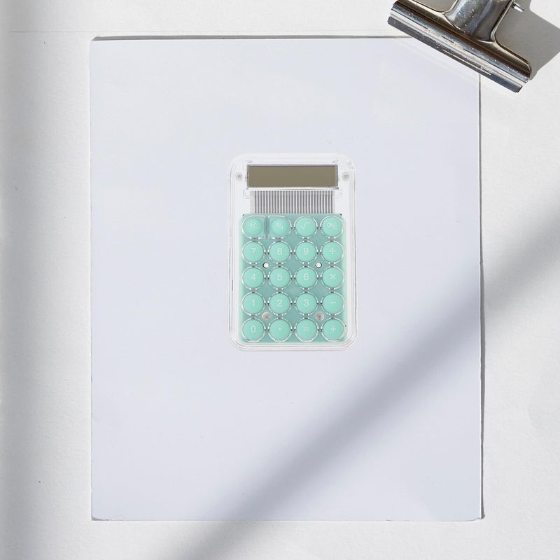 Mini Green Cartoon Calculator 8 Digit Portable For Students Office School And Work - Image 4