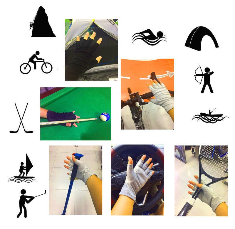JURUAA Men Fashion Summer Touchscreen UV Driving Gloves Sun Light Weight Driving Gloves Grey - Image 4