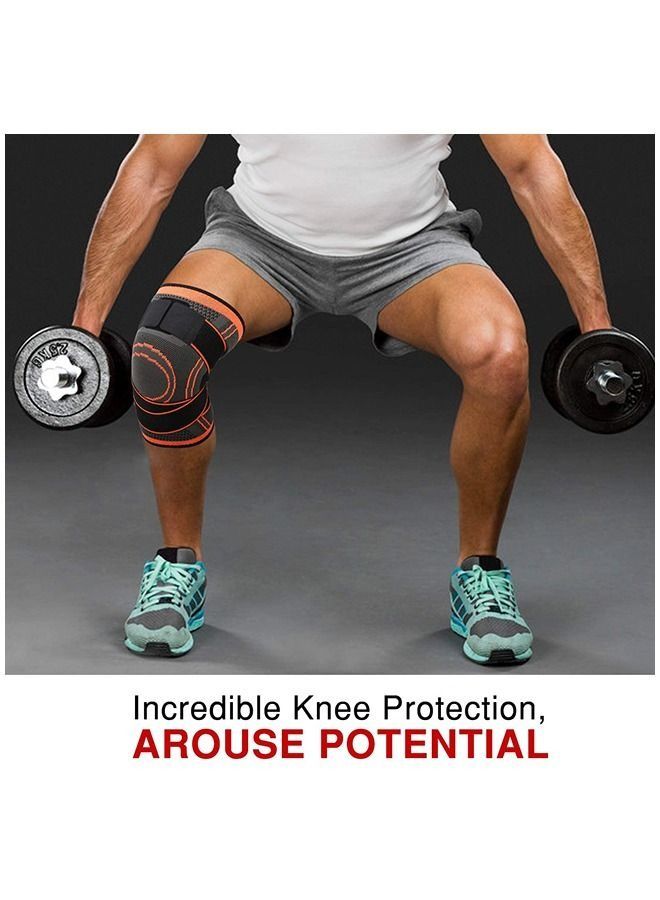 Beauenty 2-Piece Adjustable Sports Training Basketball Runining Elastic Brace knee pads M  - Image 3
