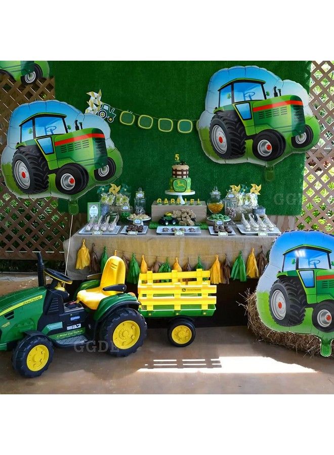 DYT 4Pieces Farm Tractor Giant Foil Balloons For Birthday Baby Shower Tractor Themed Party Decorations Supplies - Image 5