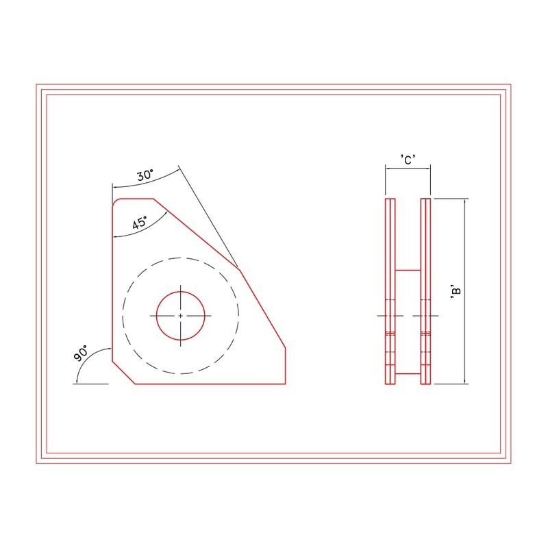 PML Mini Square Multi Angle Magnetic Welding Clamp 30 45 90 Angle CAT NO 633 - Image 3