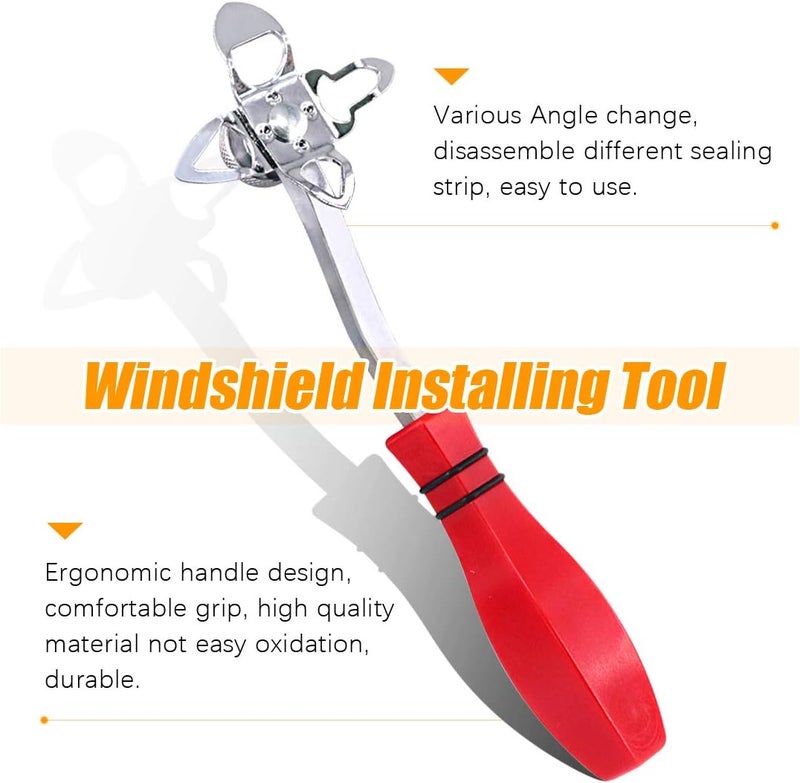 Rustark 12 Piece Windshield Installation Tools kit, 10 Piece Stick Setting Tool, 1 Piece Offset Windshield Installing Tool, 1 Piece Cotter Pin Puller for Installing Windshield Gaskets, Trim and Strips - Image 3