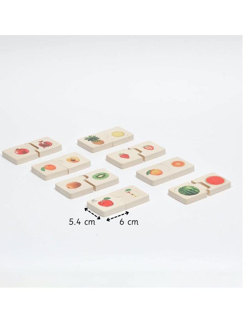Ariro CHUNKY PUZZLE Fruits Match Set of 16 Chunks Real Pictures Food Identification and Cognition Puzzle for Toddlers - Image 1
