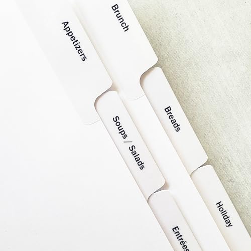Nancy Nikko PRE-Printed Recipe Binder Index TAB DIVIDERS – Sets of 10. Helpful Categories Turn Any Binder into a Recipe Book - Image 3