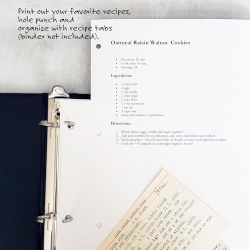 Nancy Nikko PRE-Printed Recipe Binder Index TAB DIVIDERS – Sets of 10. Helpful Categories Turn Any Binder into a Recipe Book - Image 4