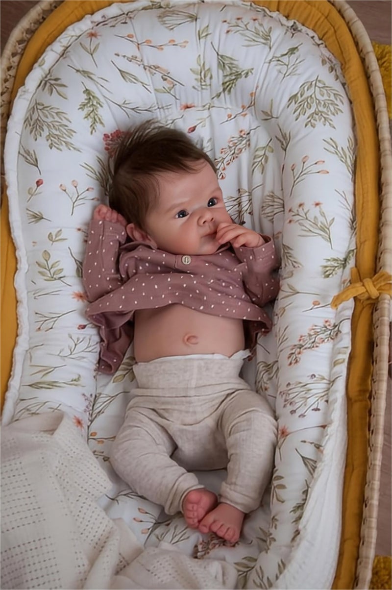 Zero Pam Full Silicone Reborn Baby Dolls 18 Inch Real Life Baby Dolls Silicone Full Body Anatomically Correct Babys Doll Girl Realistic Newborn Girl Lifelike Infant Dolls for Kids Gifts - Image 3