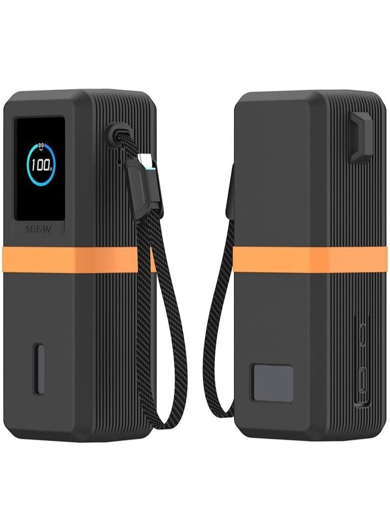 SIKAI Silicone Protective Case compatible with Anker Laptop Power Bank 165W (25000mAh) - Anti-shock, anti-scratch, non-slip design, washable, comfortable to hold, (N Black) - Image 1