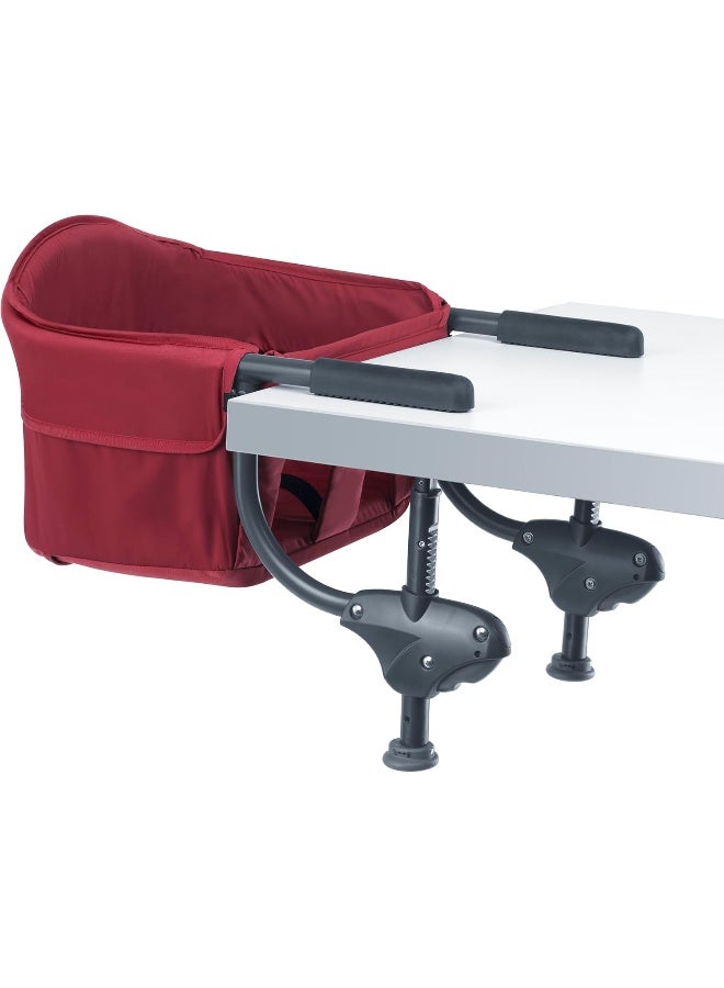 Chicco Caddy Hook-On Chair, Portable High Chair for Babies and Toddlers, for Children up to 37 lbs., Lightweight, Compact Fold | Red/Red - Image 1